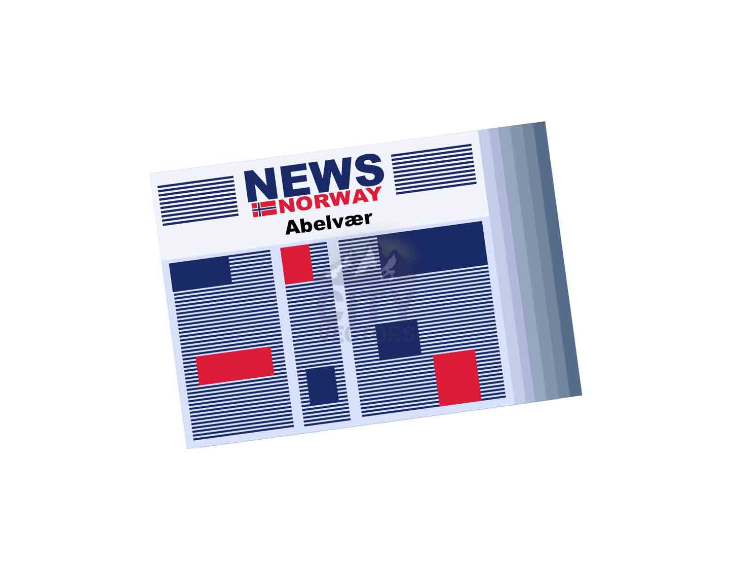 Abelvær Newspaper Vector Illustration