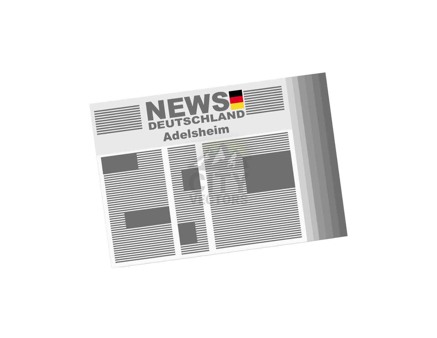 Adelsheim Newspaper Vector Illustration