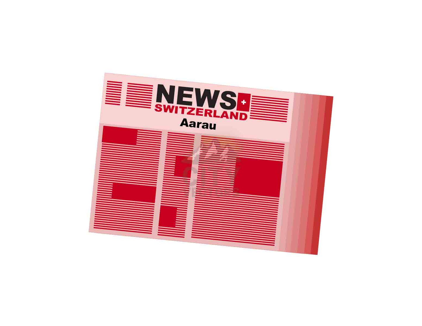 Aarau Newspaper Vector Illustration