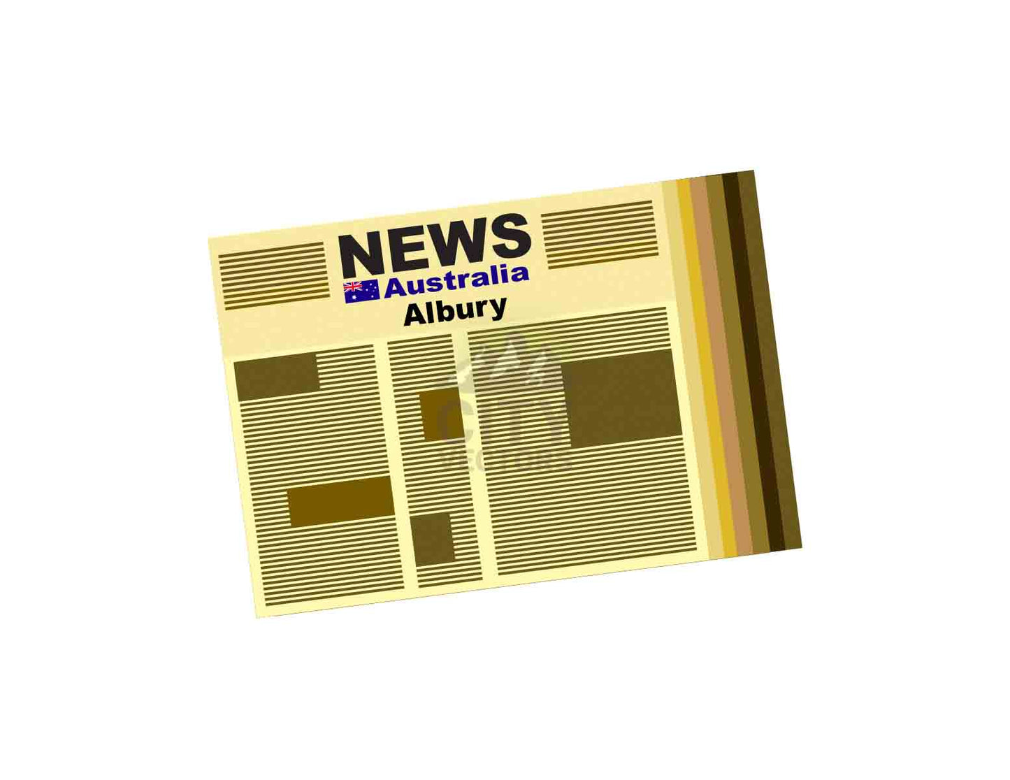 Albury Newspaper Vector Illustration
