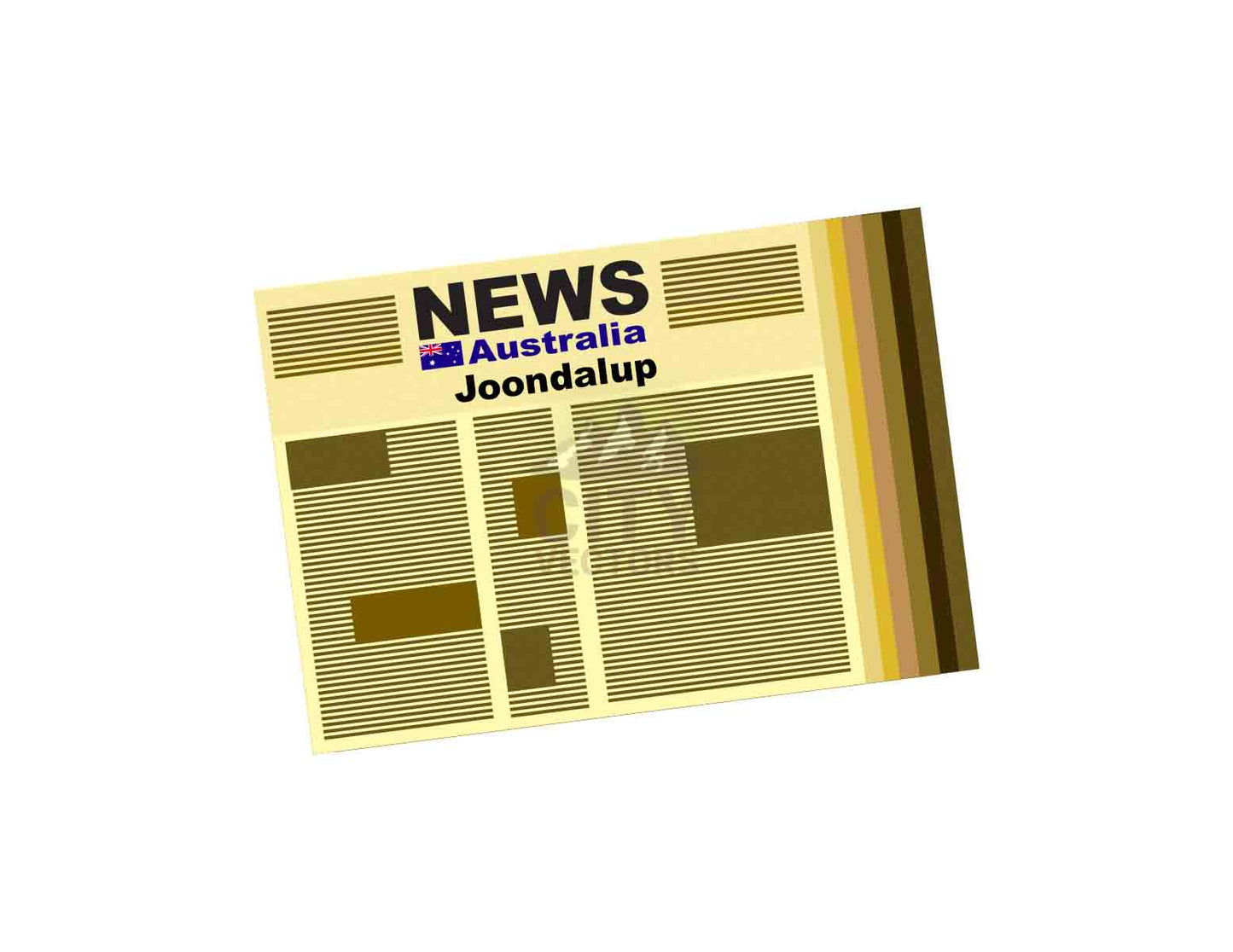 Joondalup Newspaper Vector Illustration