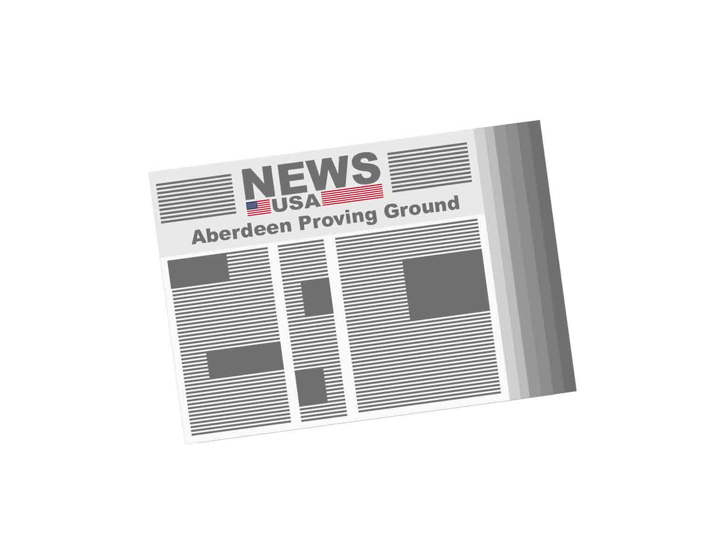 Aberdeen Proving Ground Newspaper Vector Illustration