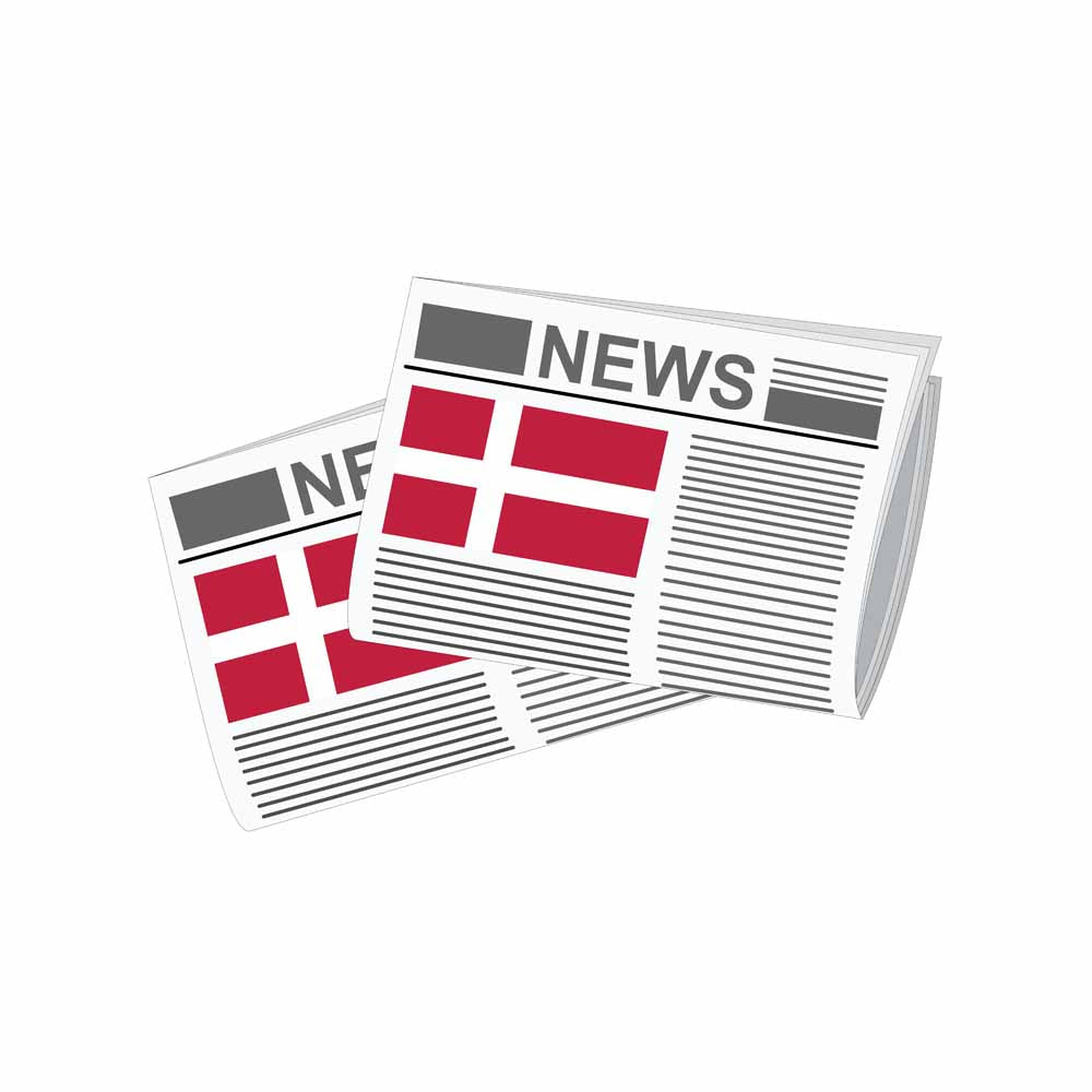 Denmark Newspapers Vector Illustration