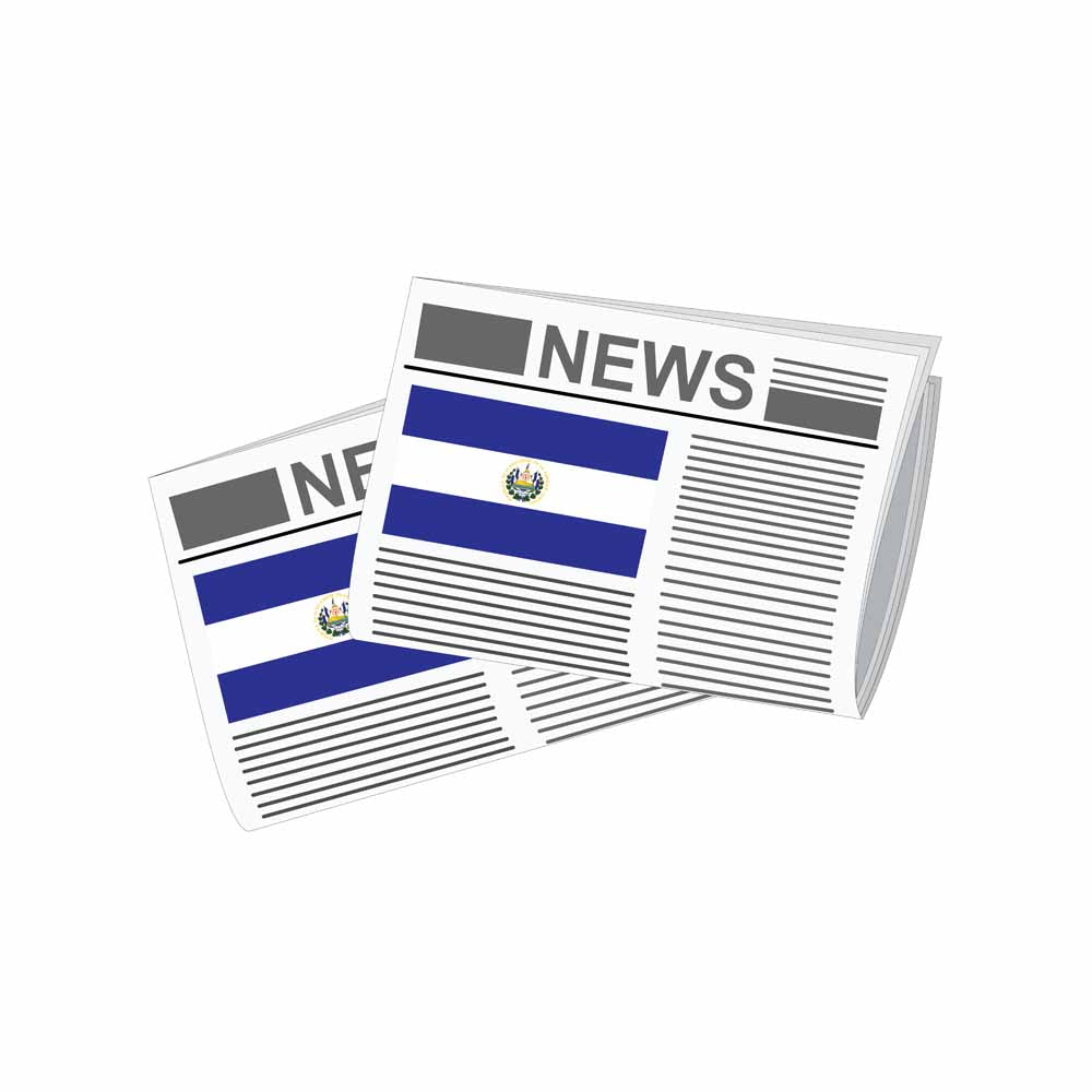 El Salvador Newspapers Vector Illustration