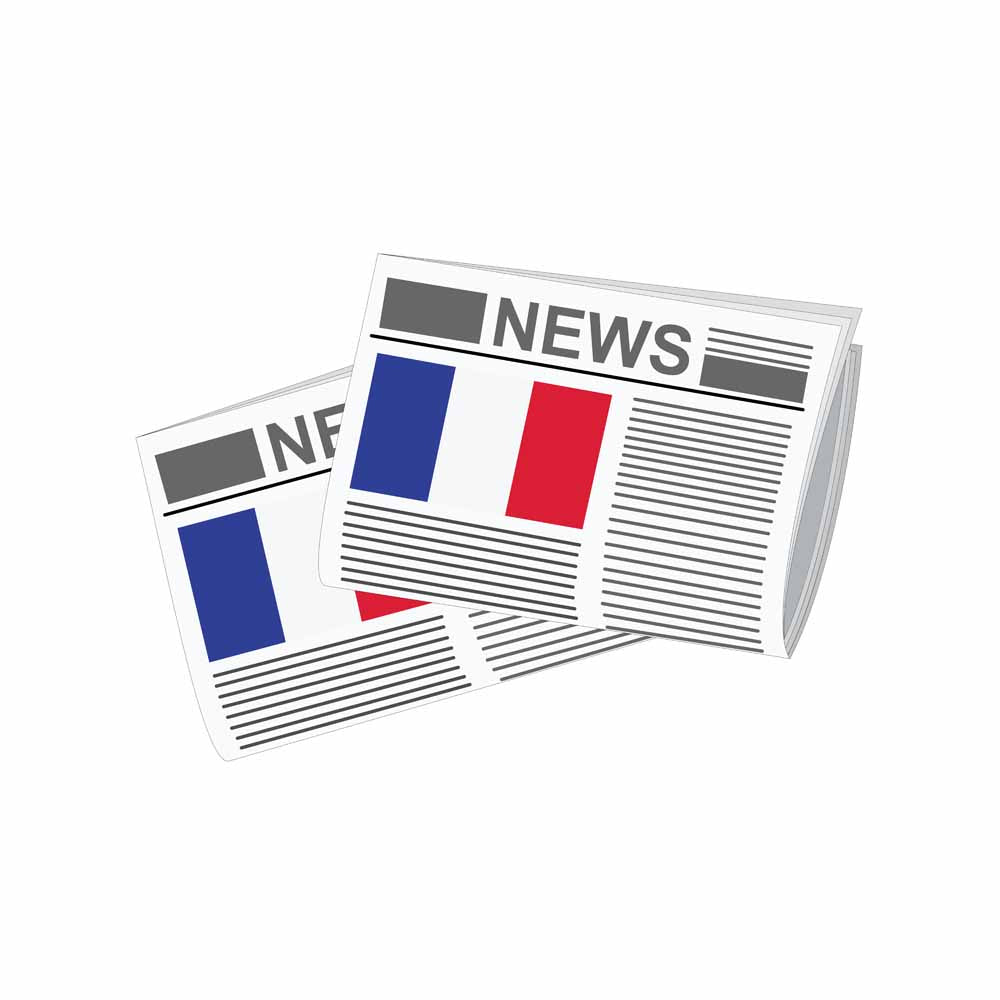 France Newspapers Vector Illustration