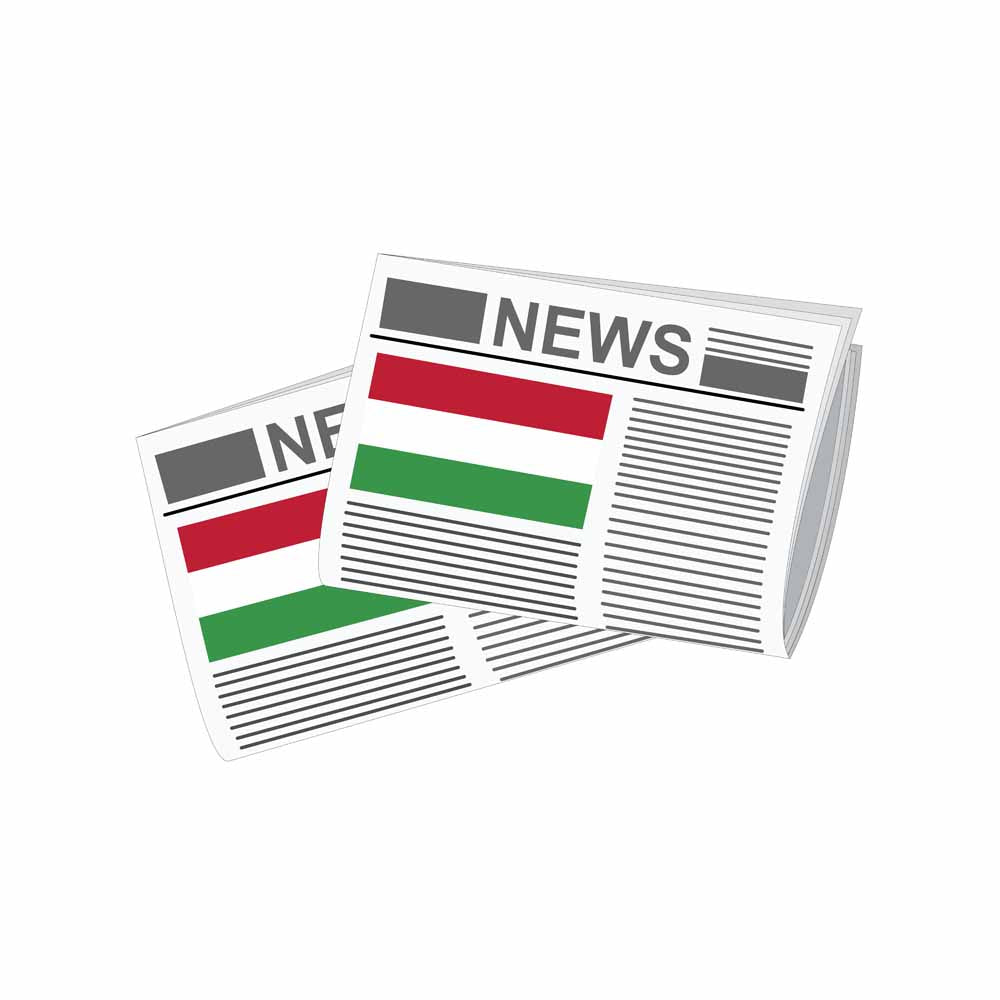Hungary Newspapers Vector Illustration