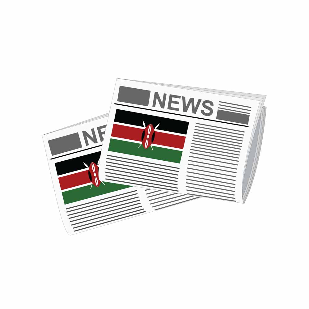 Kenya Newspapers Vector Illustration