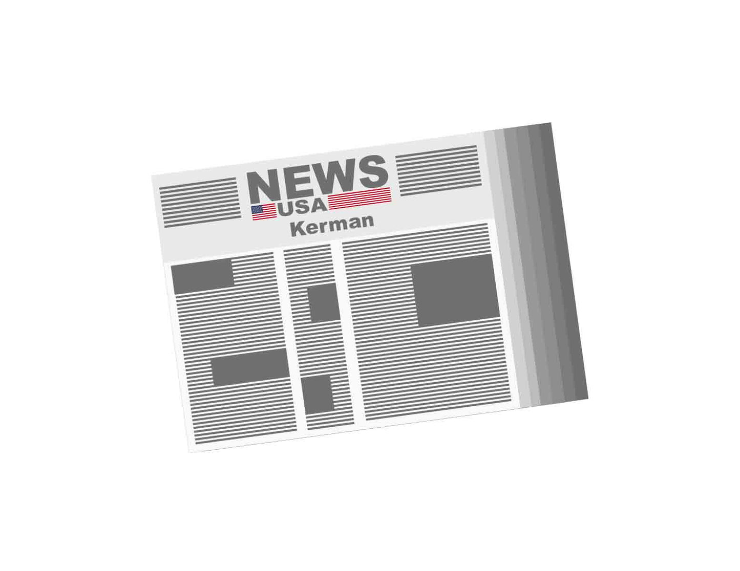 Kerman Newspaper Vector Illustration