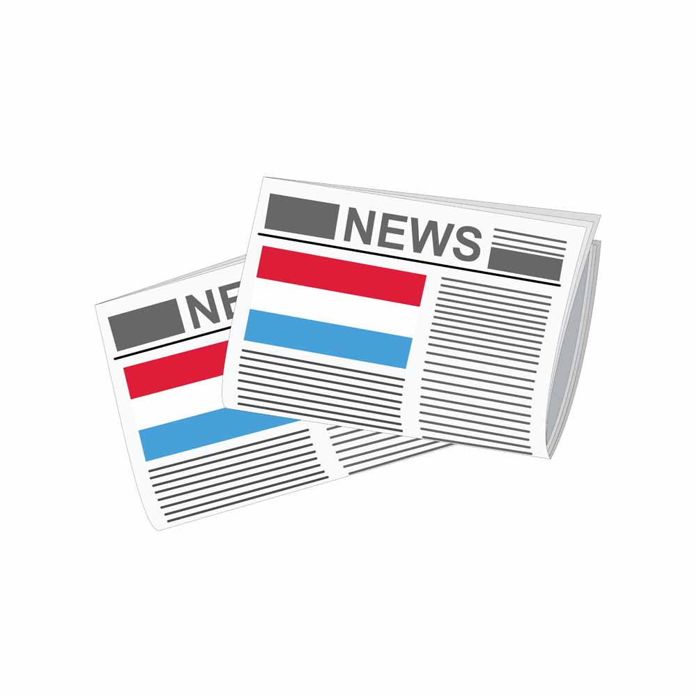 Luxembourg World Newspapers Vector Illustrations | Global Newspaper & Press Collection