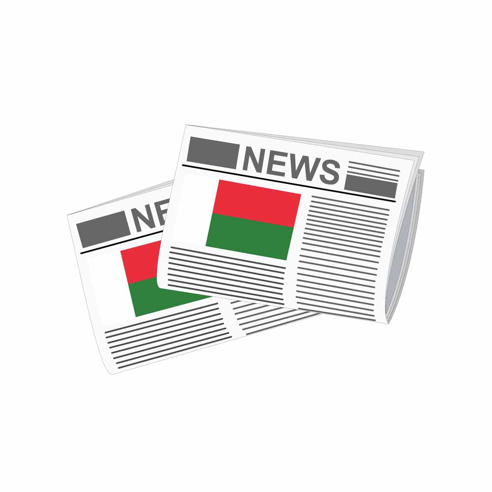 Madagascar Newspapers Vector Illustration