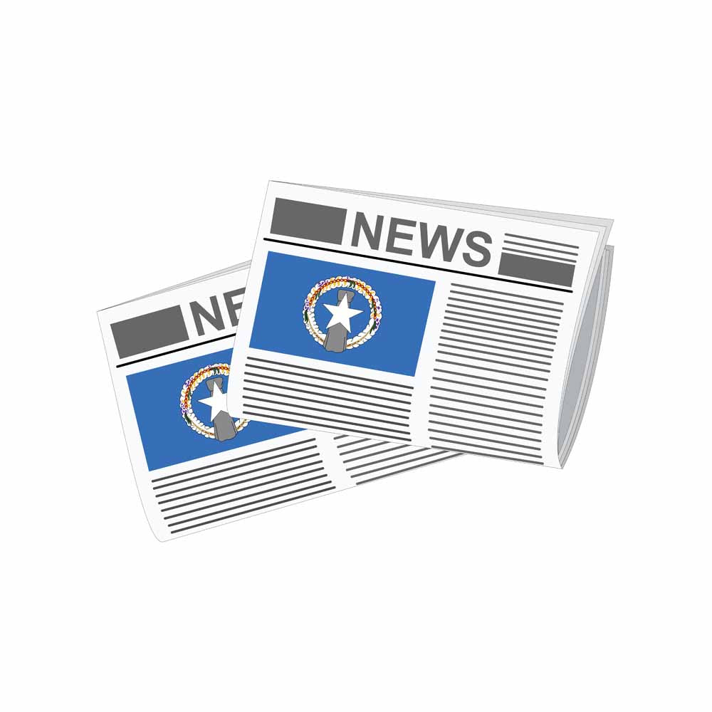 Northern Mariana Islands Newspapers Vector Illustration