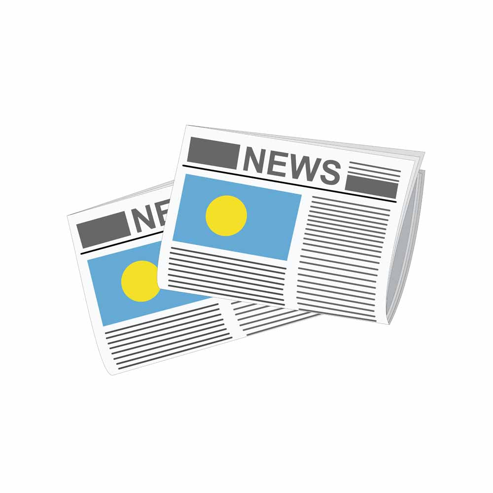 Palau Newspapers Vector Illustration