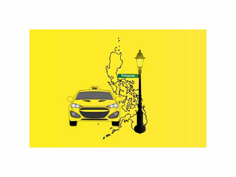 Philippines Taxi Yellow Vector Illustration