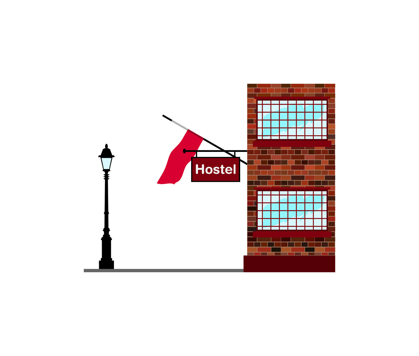 Poland World Hostels Vector Illustrations | Hostel Buildings & Accommodation Collection
