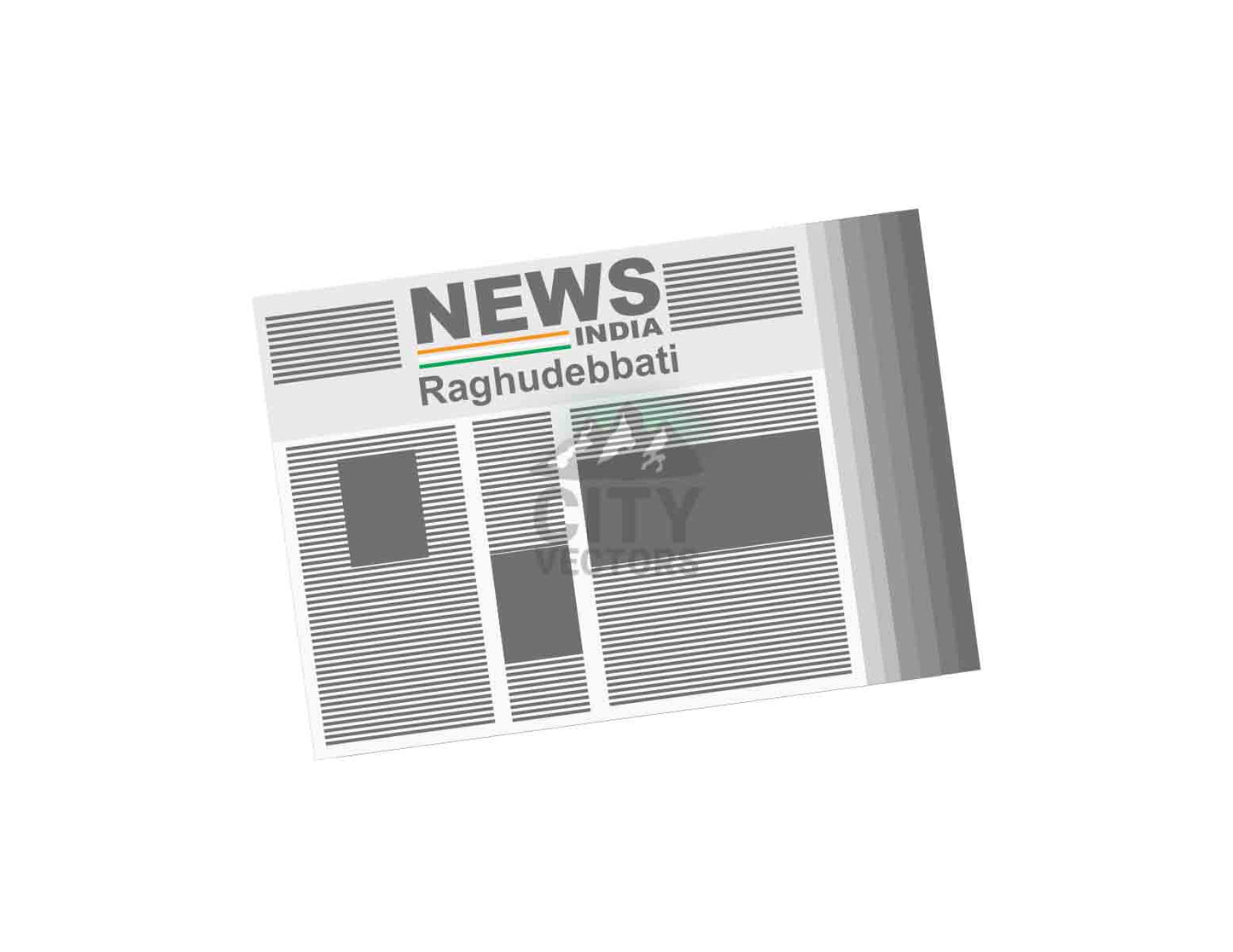 Raghudebbati India Newspapers Vector Illustration | SVG, AI, EPS & PNG | City Vectors