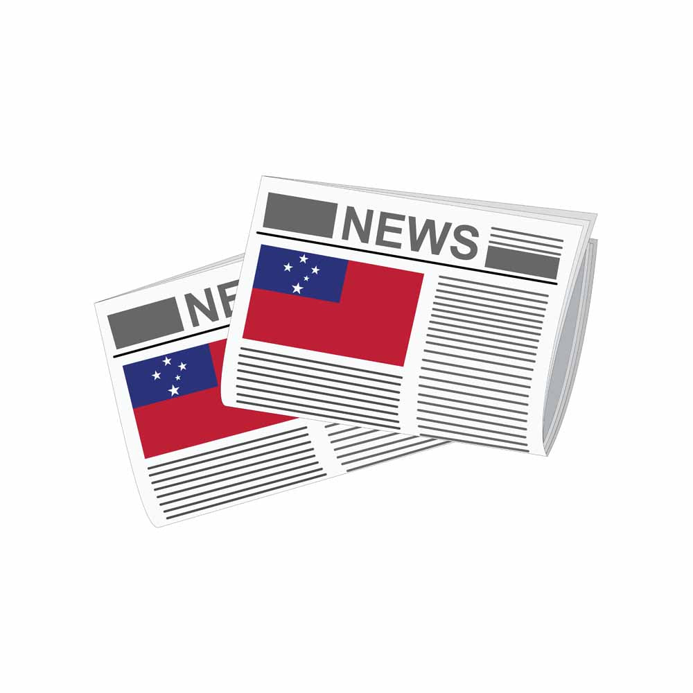 Samoa Newspapers Vector Illustration