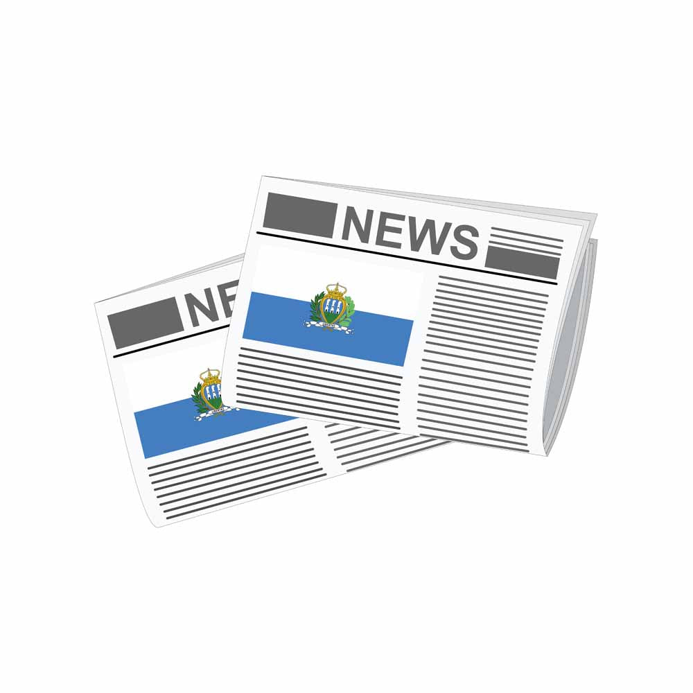San Marino Newspapers Vector Illustration