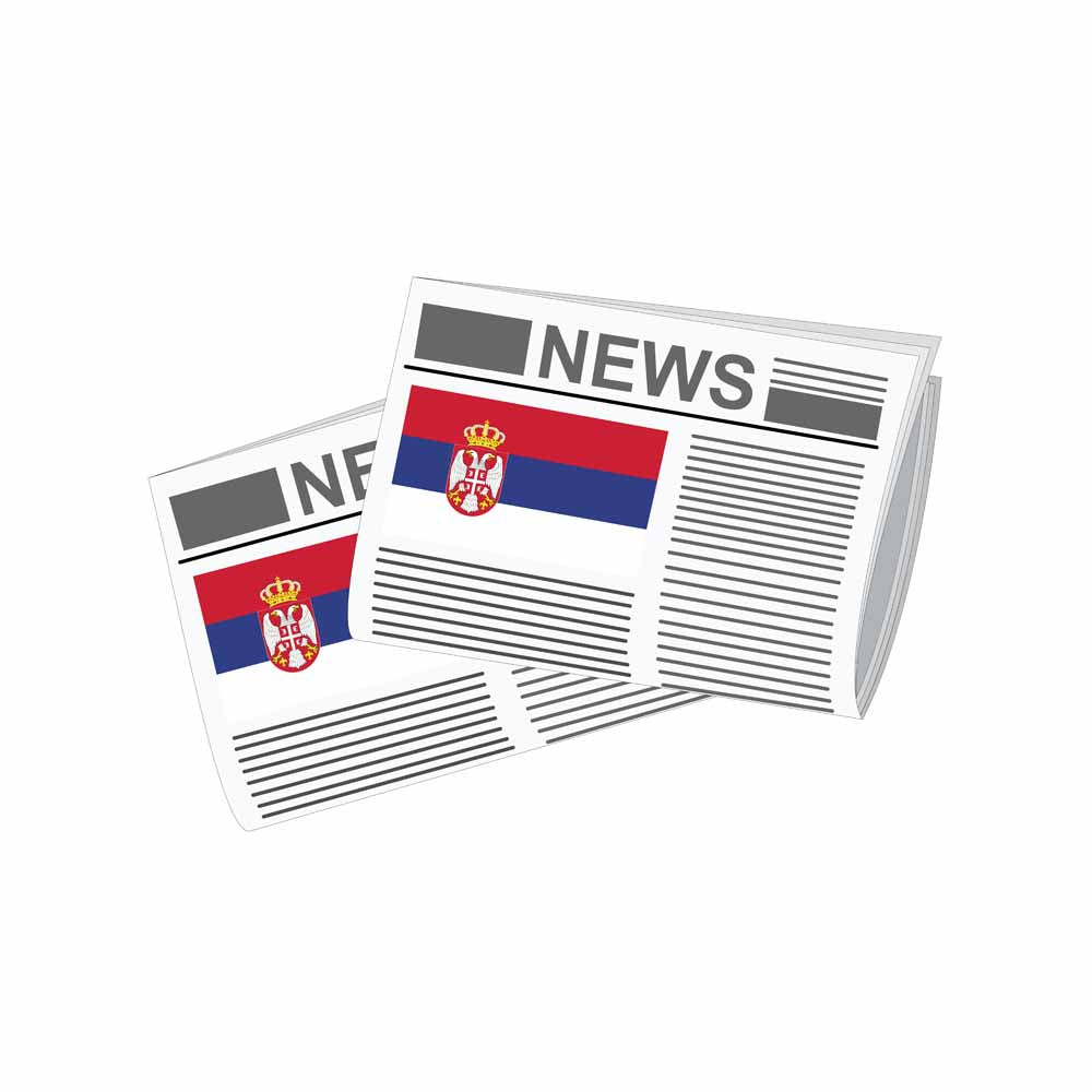 Serbia Newspapers Vector Illustration