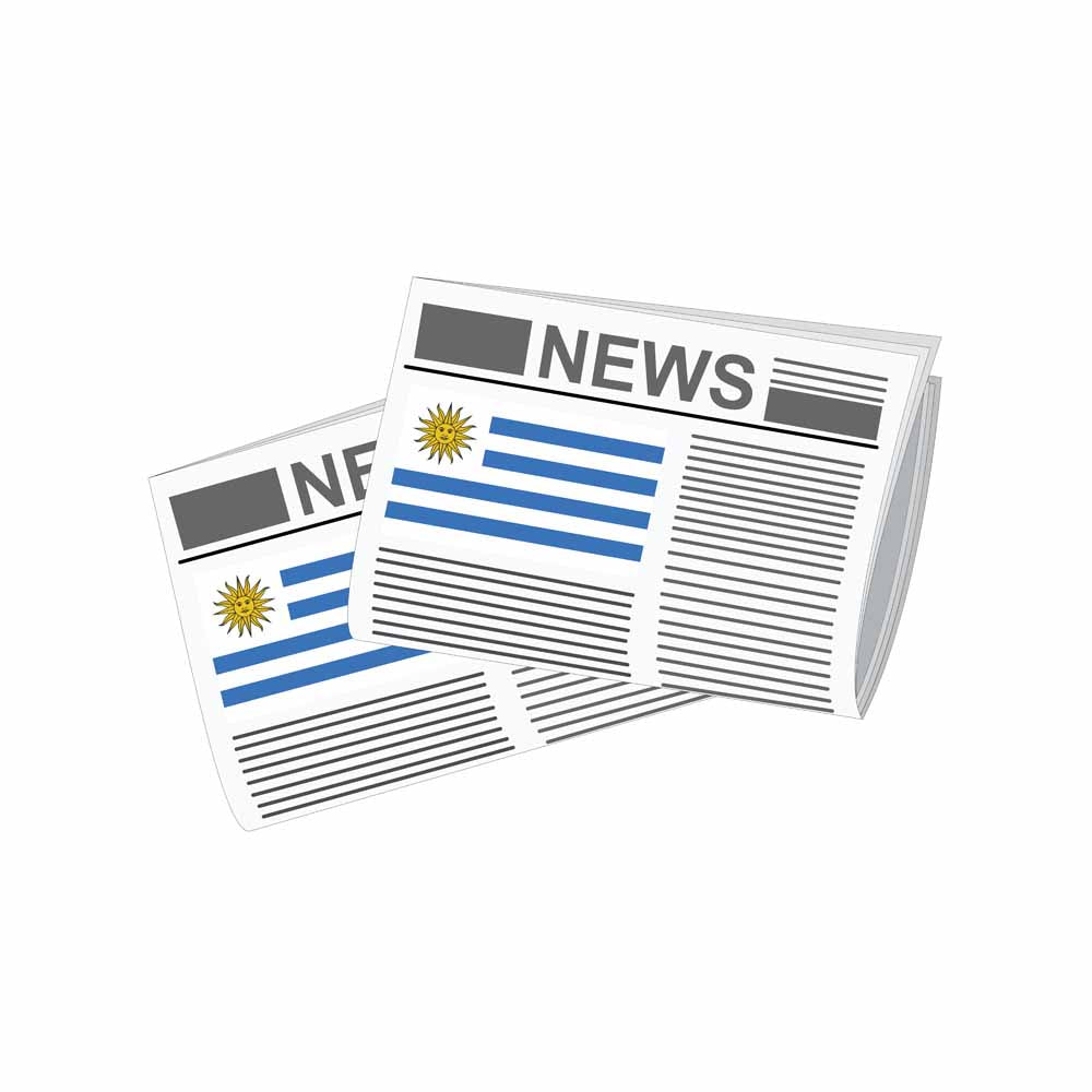 Uruguay Newspapers Vector Illustration