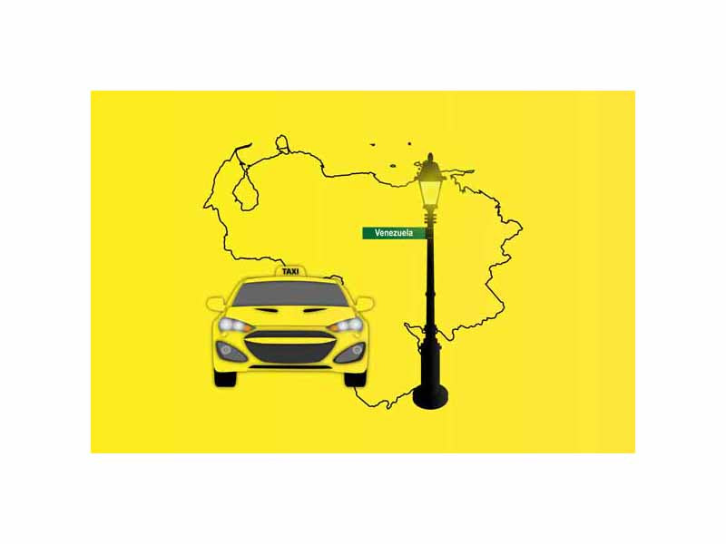 Venezuela World Yellow Taxi Vector Illustrations | Iconic Taxi & Urban Transportation Collection