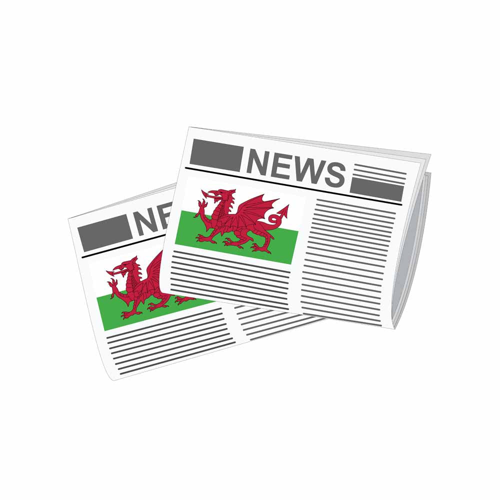 Wales Newspapers Vector Illustration