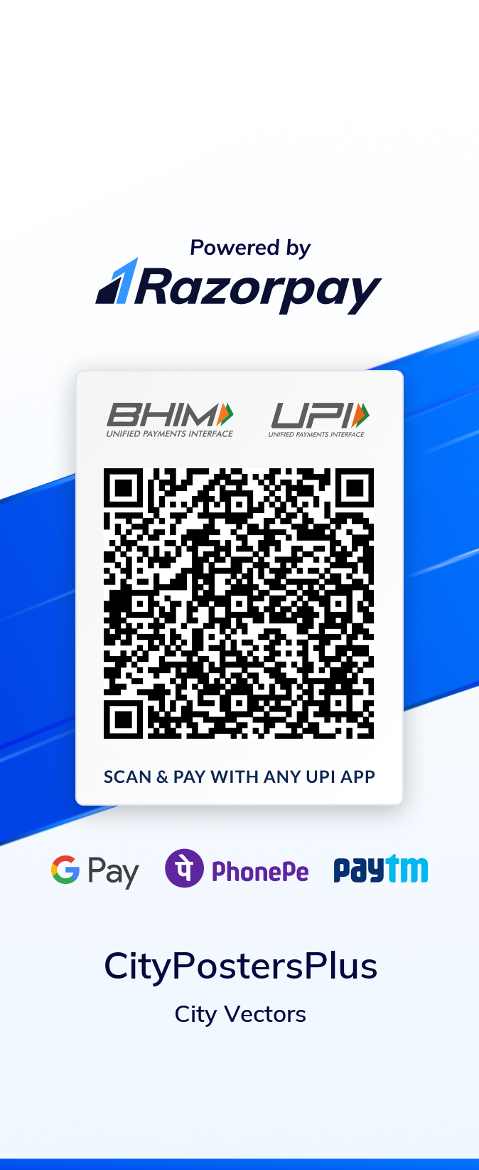 City Vectors RazorPay QR Code