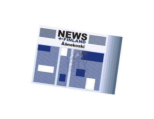 Äänekoski Newspaper Vector Illustration