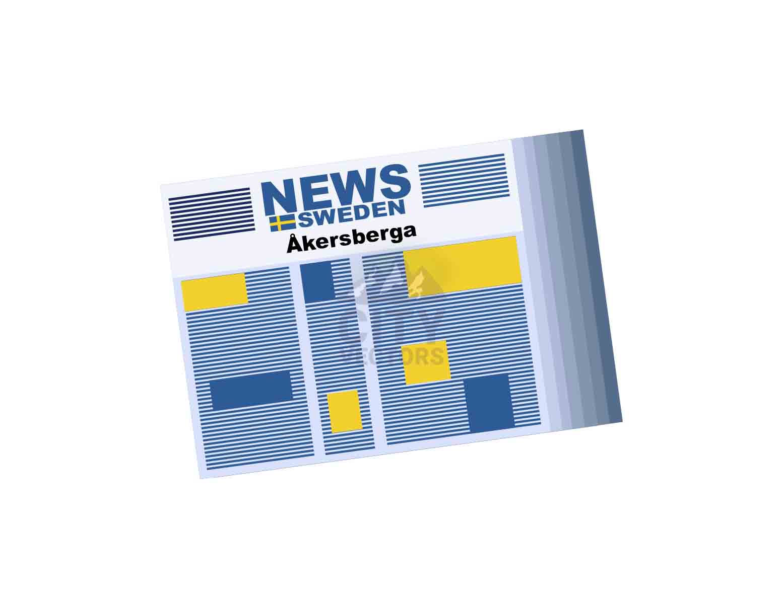 Åkersberga Newspaper Vector Illustration