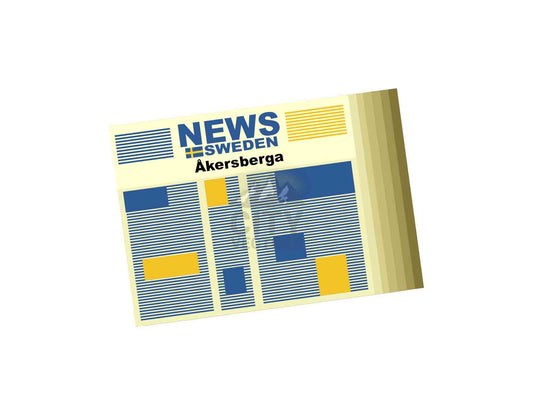 Åkersberga Newspaper Vector Illustration