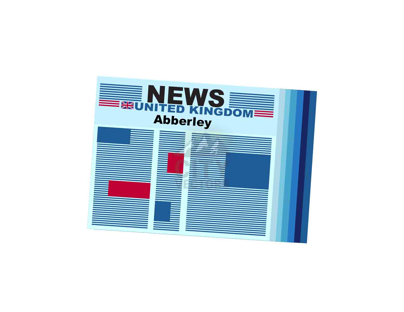 Abberley Newspaper Vector Illustration