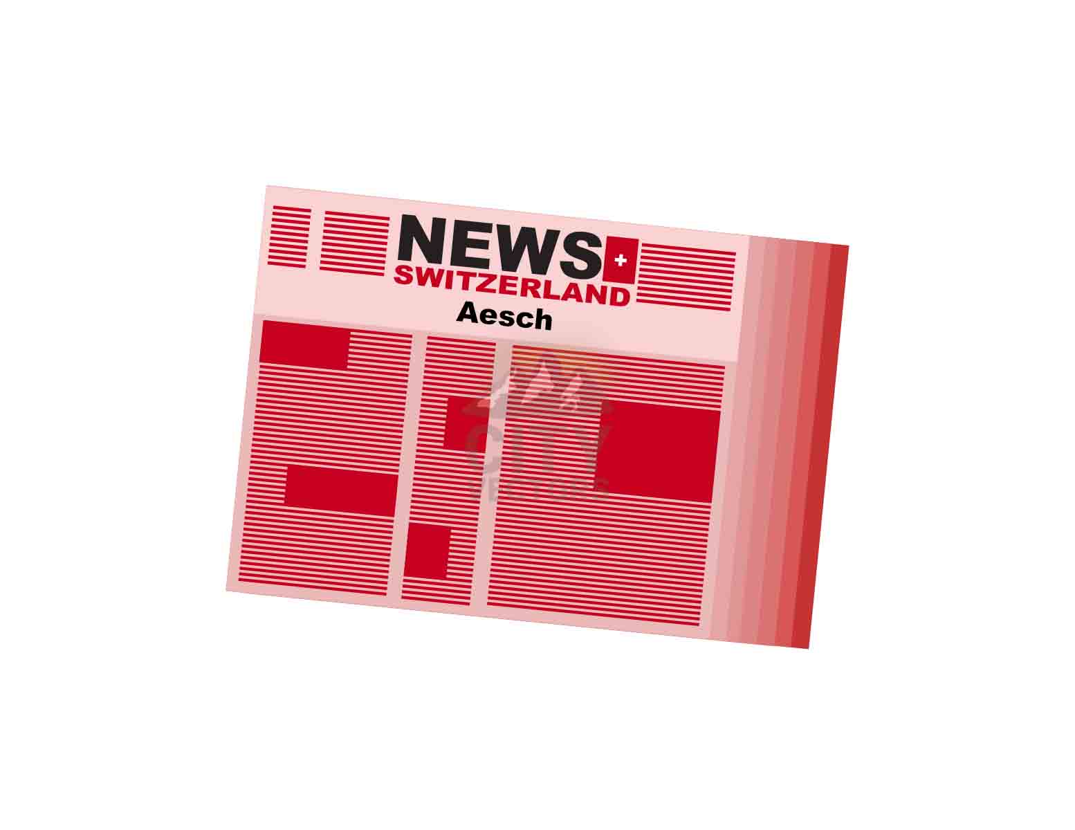 Aesch Newspaper Vector Illustration