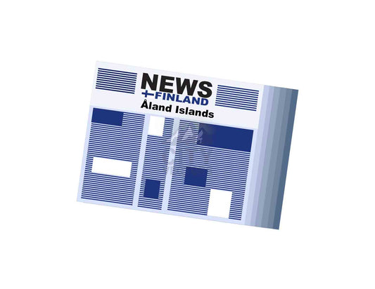 Åland Islands Newspaper Vector Illustration