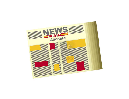 Alicante Newspaper Vector Illustration