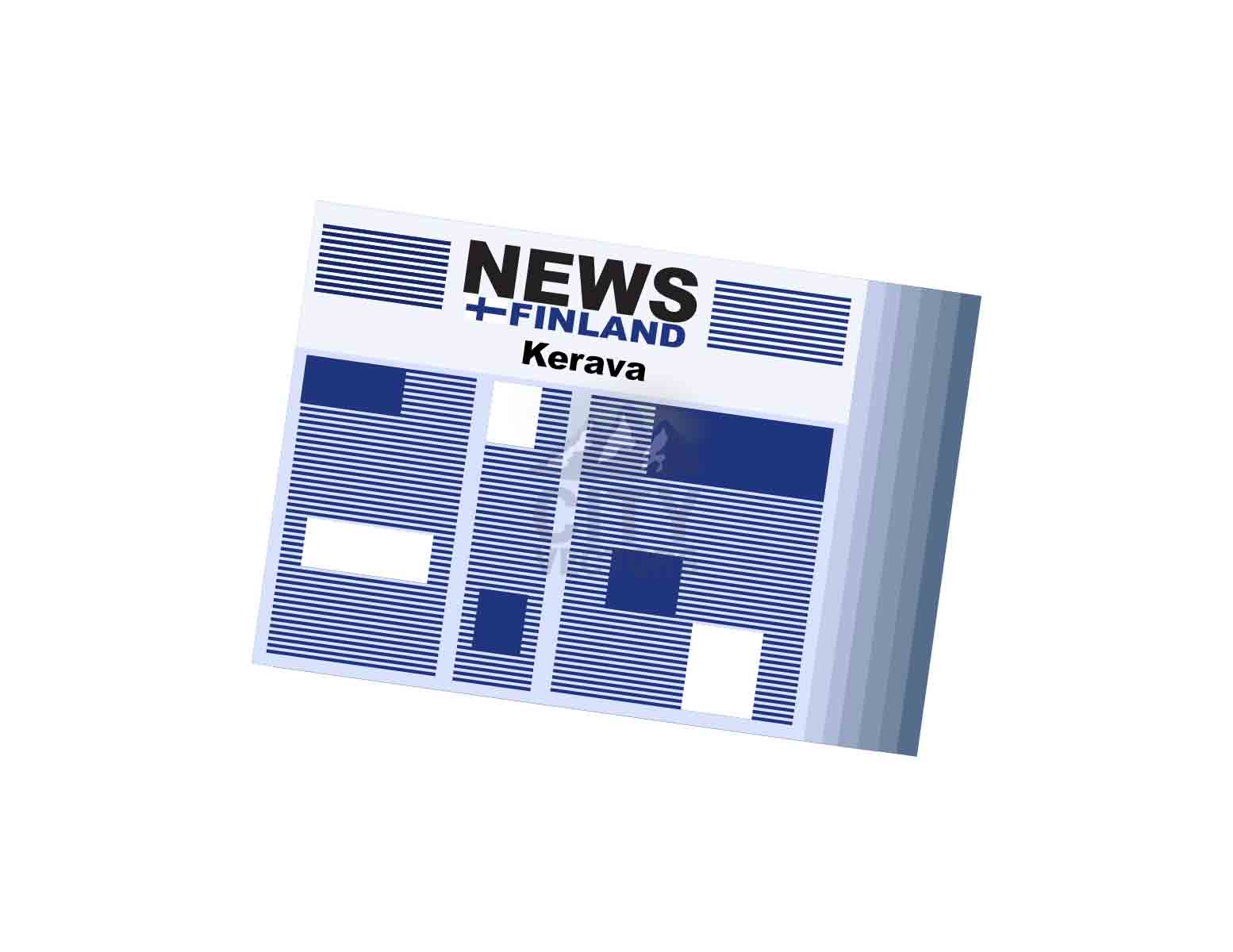 Kerava Newspaper Vector Illustration