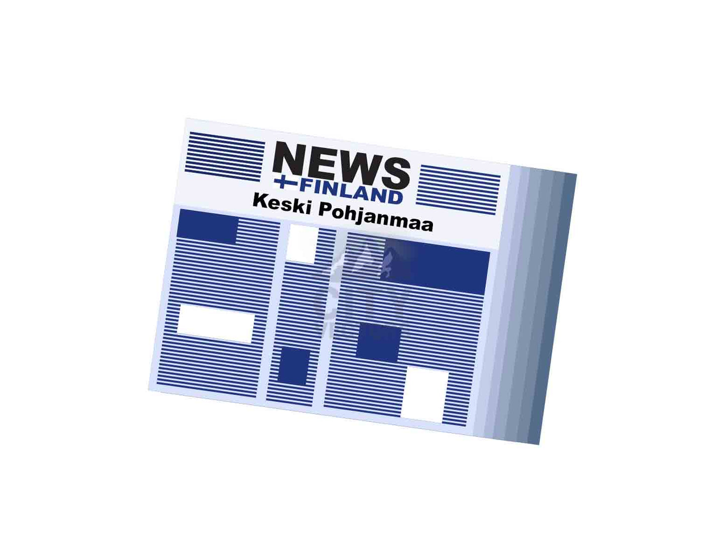 Keski Pohjanmaa Newspaper Vector Illustration
