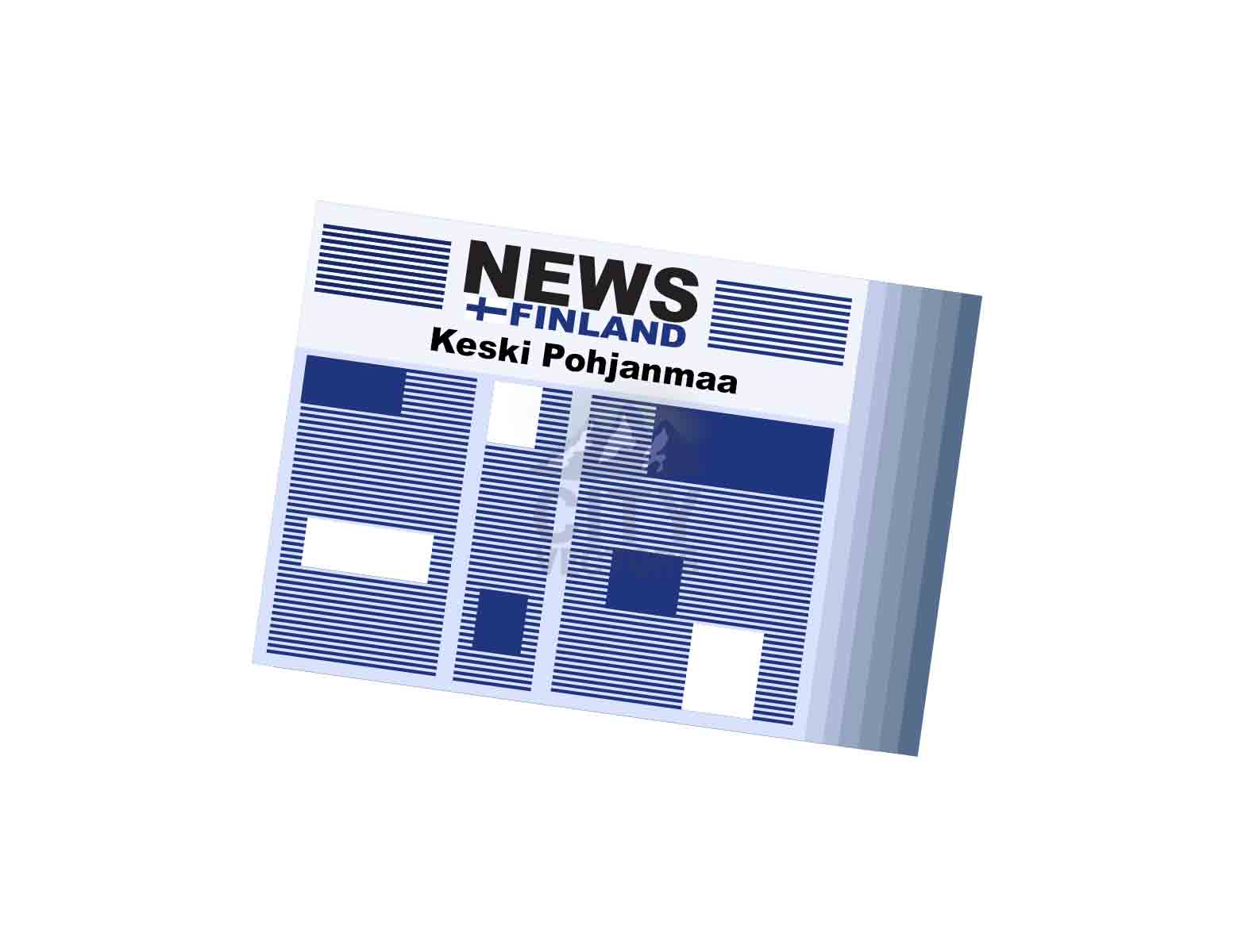 Keski Pohjanmaa Newspaper Vector Illustration
