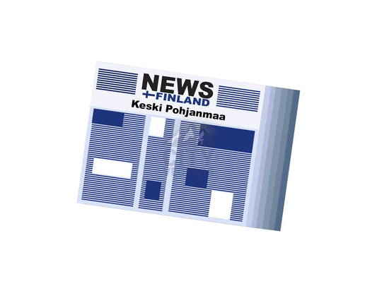 Keski Pohjanmaa Newspaper Vector Illustration