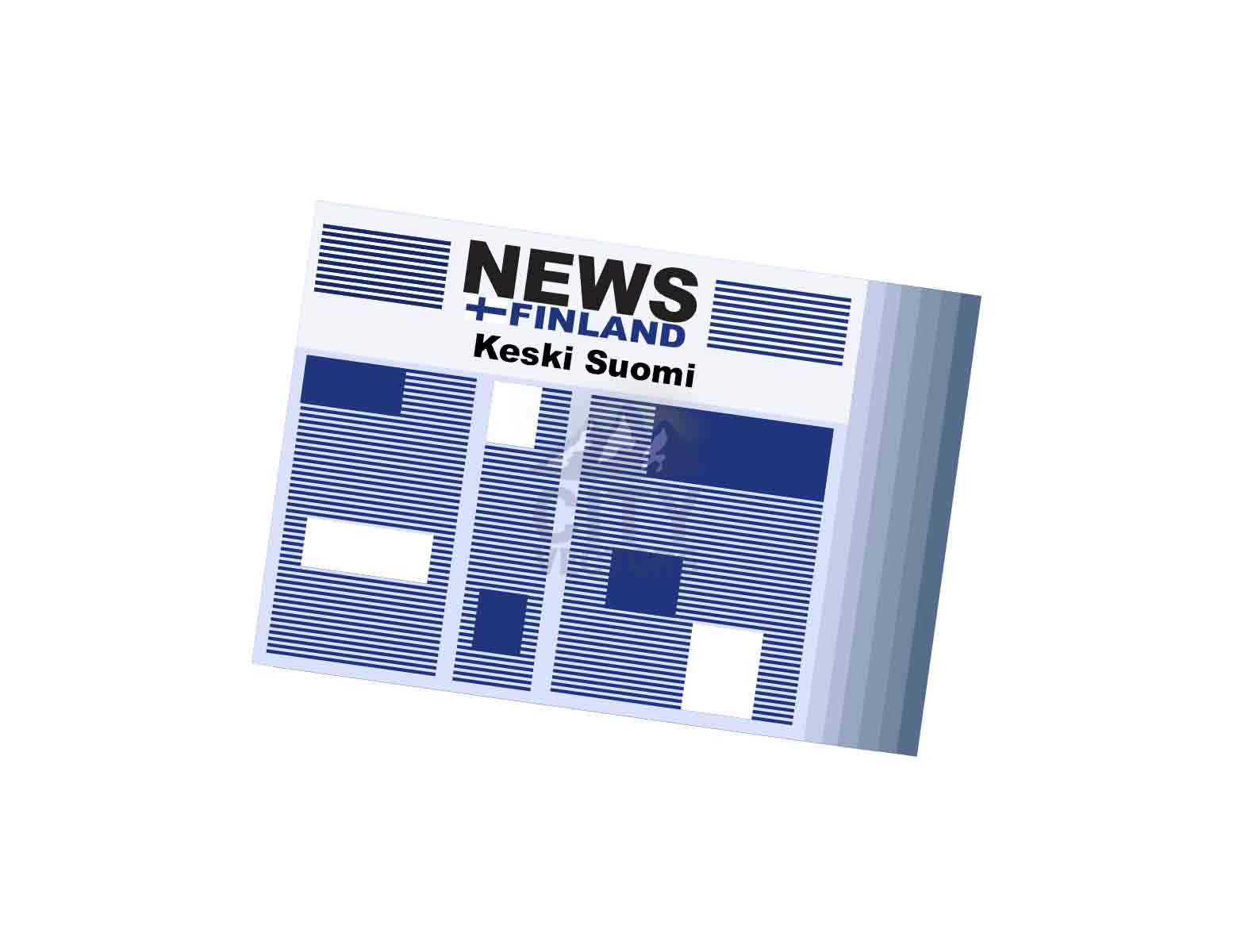 Keski Suomi Newspaper Vector Illustration