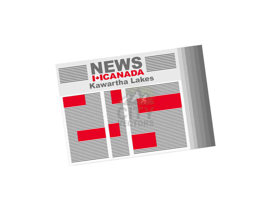 Kawartha Lakes Newspaper Vector Illustration