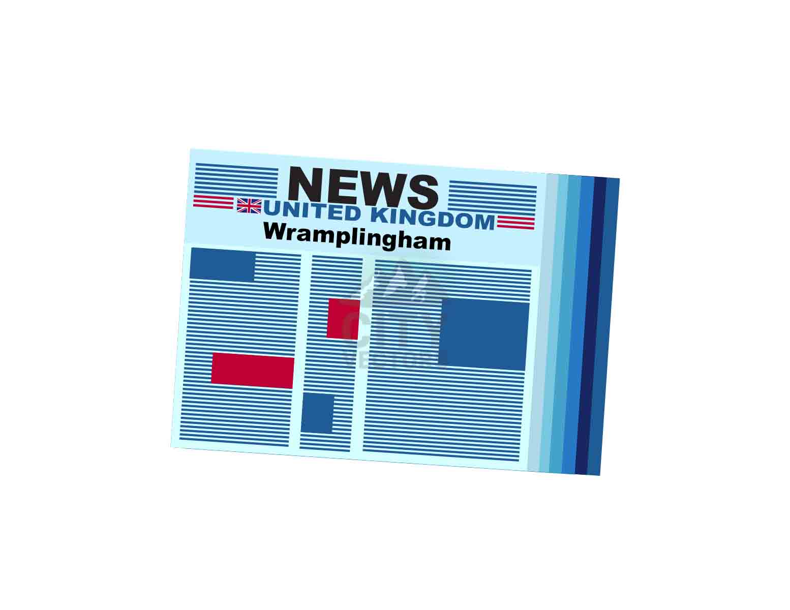 Wramplingham Newspaper Vector Illustration
