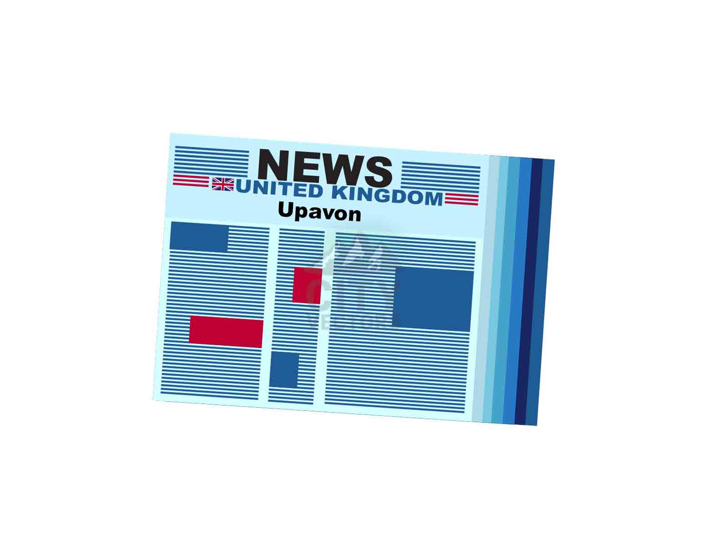 Upavon Newspaper Vector Illustration