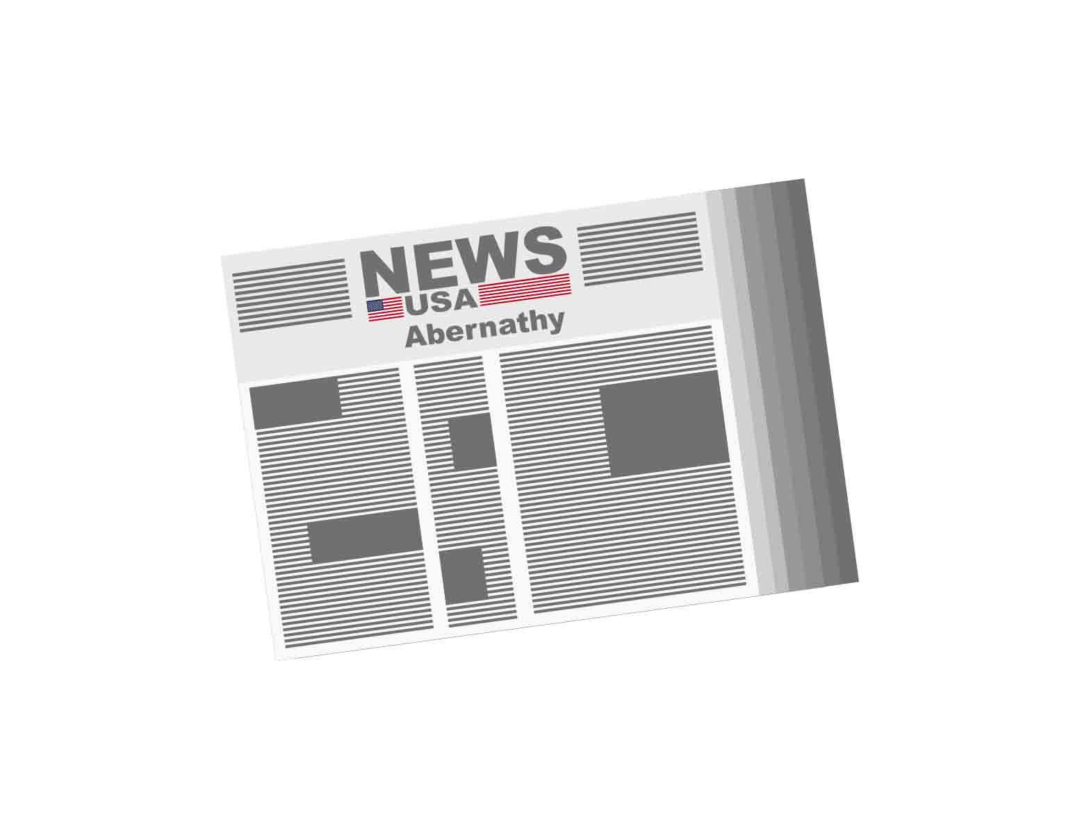 Abernathy Newspaper Vector Illustration