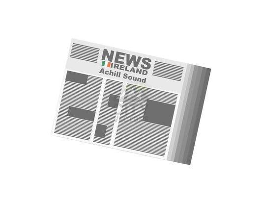 Achill Sound Newspaper Vector Illustration