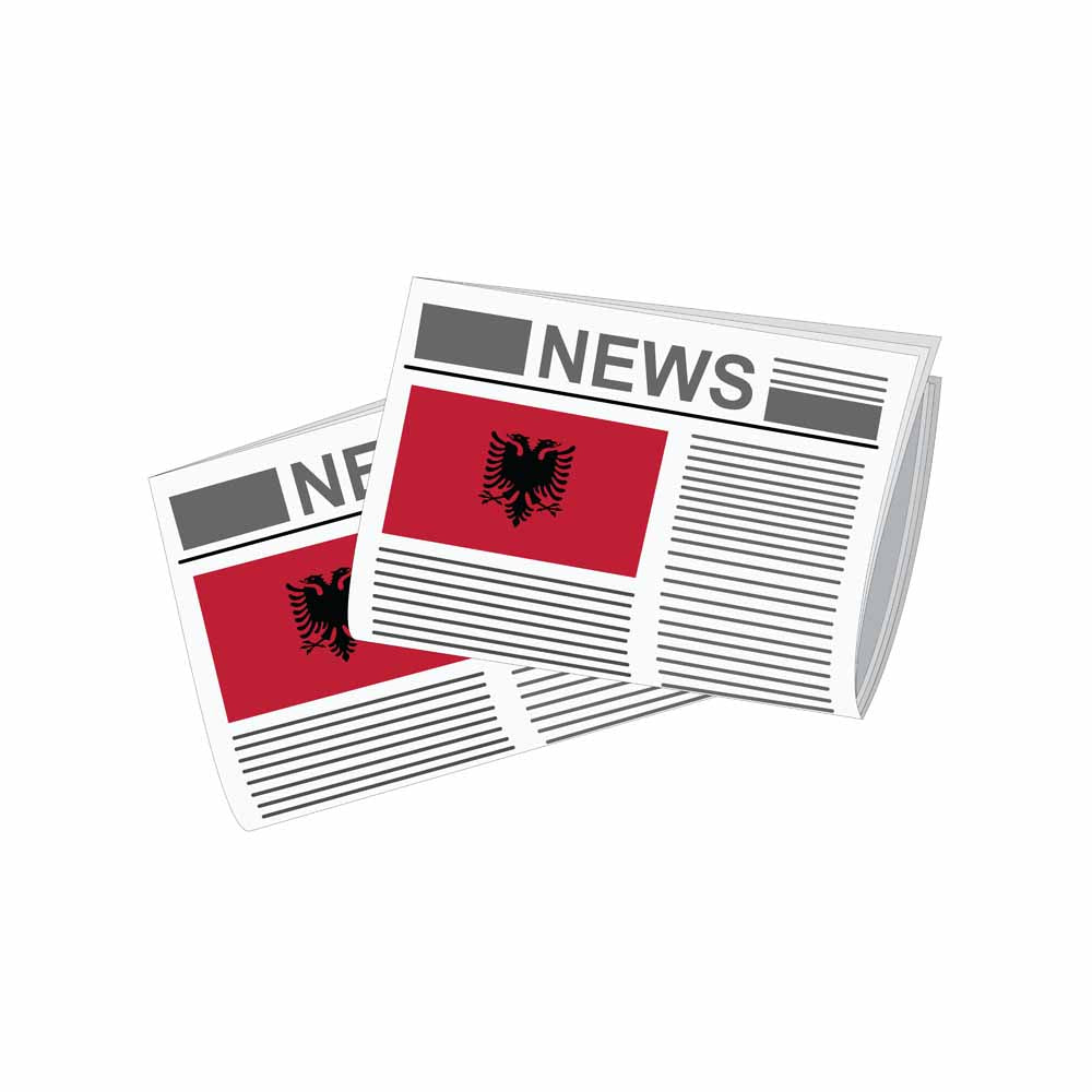 Albania Newspapers Vector Illustration