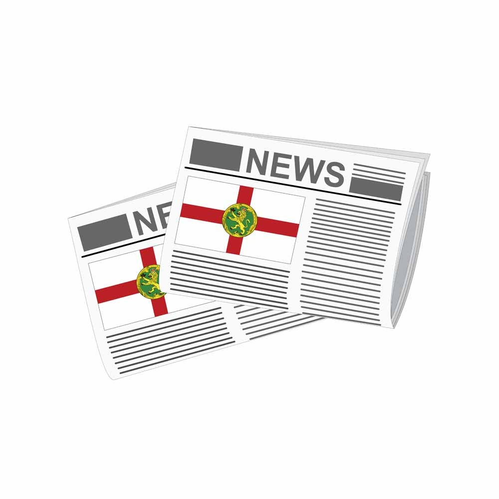Alderney Newspapers Vector Illustration