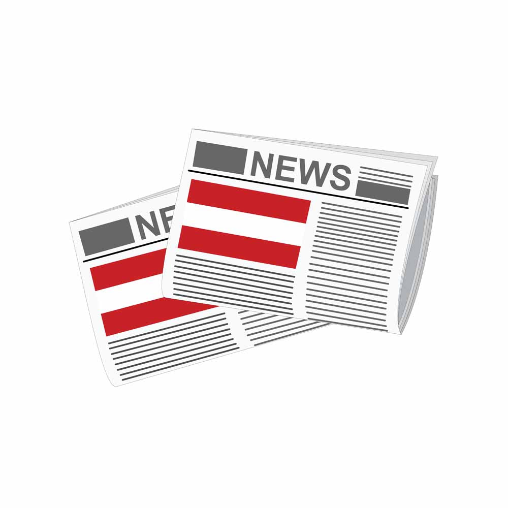 Austria Newspapers Vector Illustration