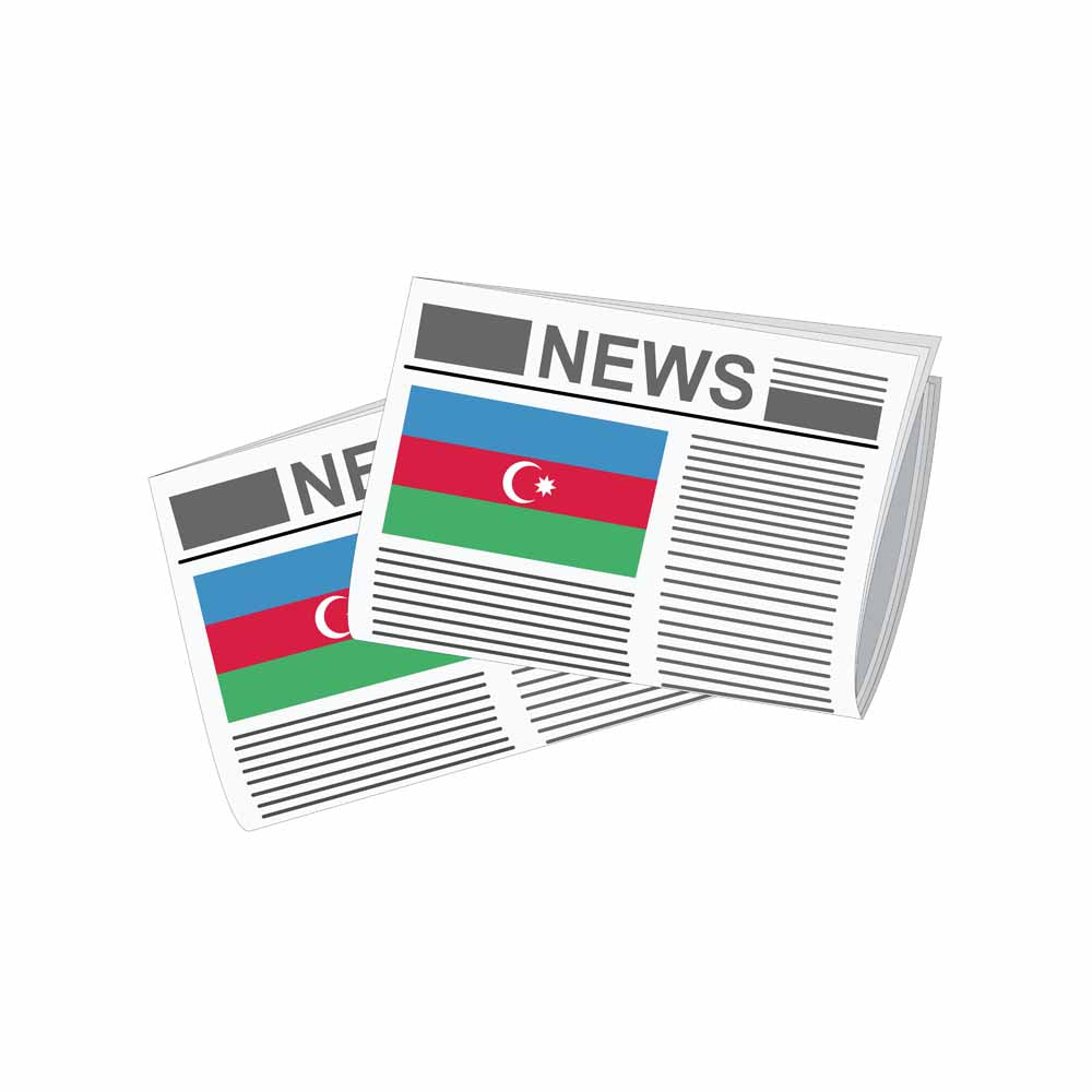 Azerbaijan Newspapers Vector Illustration