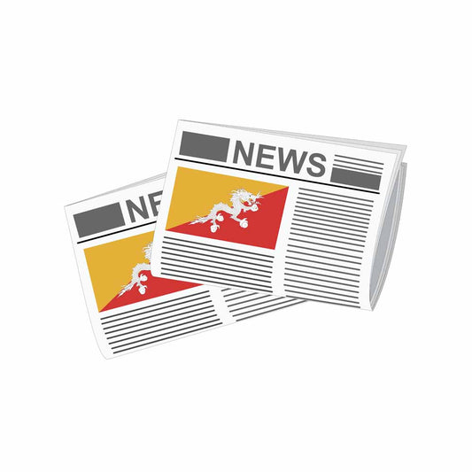 Bhutan Newspapers Vector Illustration