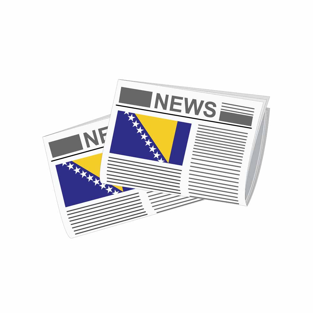 Bosnia and Herzegovina World Newspapers Vector Illustrations | Global Newspaper & Press Collection