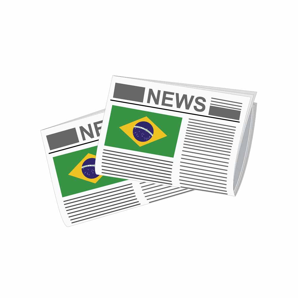 Brazil Newspapers Vector Illustration